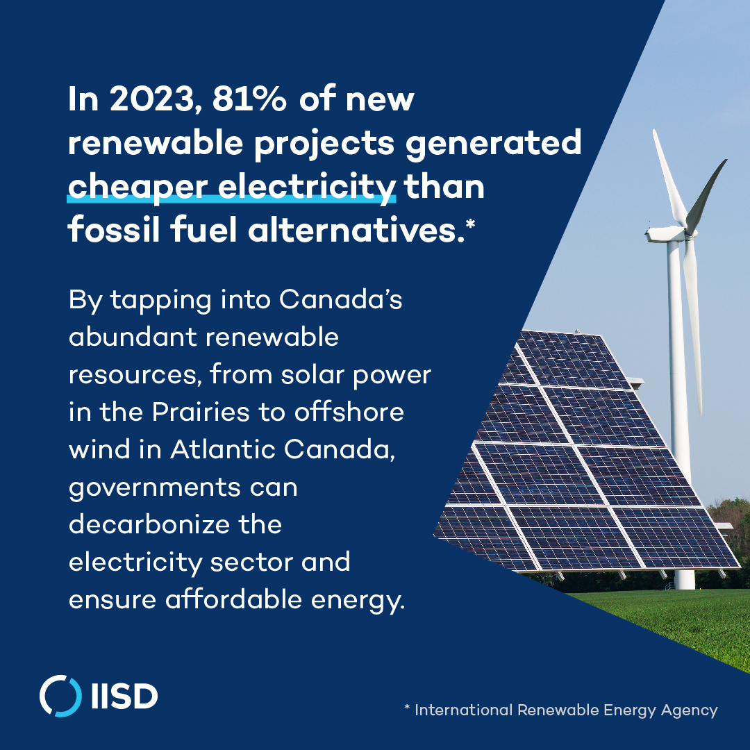 Change is possible. 🇨🇦’s near-complete phase-out of coal power has ⬇️ electricity emissions by 60% since 2005.👏

By switching to #CleanEnergy, 🇨🇦 can deliver affordable, reliable electricity &amp; ⬇️ costs for households &amp; businesses nationwide.
🆕 brief:
iisd.org/articles/deep-…