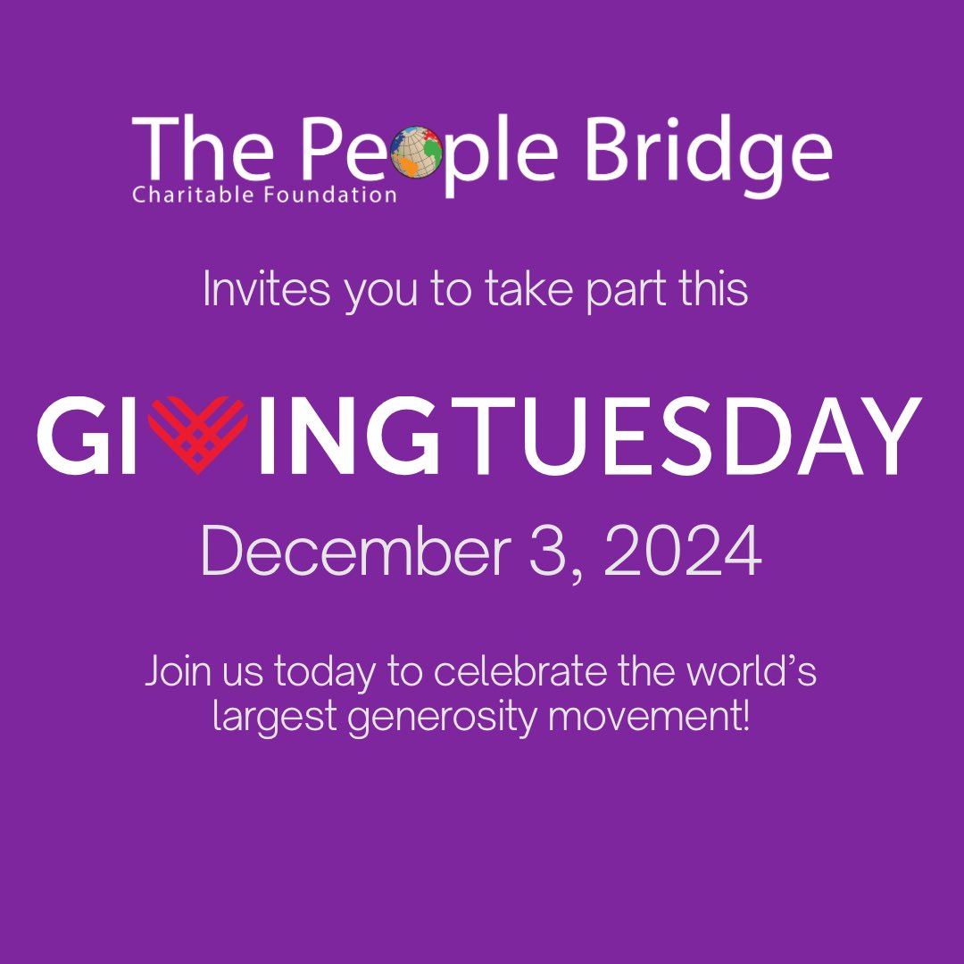 On #GivingTuesday, every act of generosity matters. 🌍✨ People Bridge is driving change in Malawi, India, &amp; Jamaica. Improving communities.

Join us in creating lasting impact: donate, volunteer, or share. Together, we make a difference!

🔗 Donate here: canadahelps.org/en/dn/14316