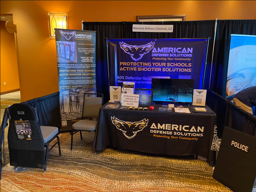 AmerDefSolution's tweet image. We&apos;re excited  to be at the ALERRT 2024 Conference in San Marcos, Texas! Stop by Booth  60 to learn more about American Defense Solutions! 
.
.
.
Mark Hannon - Texas Division President #SchoolSafety #QuickDeploy #GY6 #ADSDefenderSecurityFilm #SchoolProtection