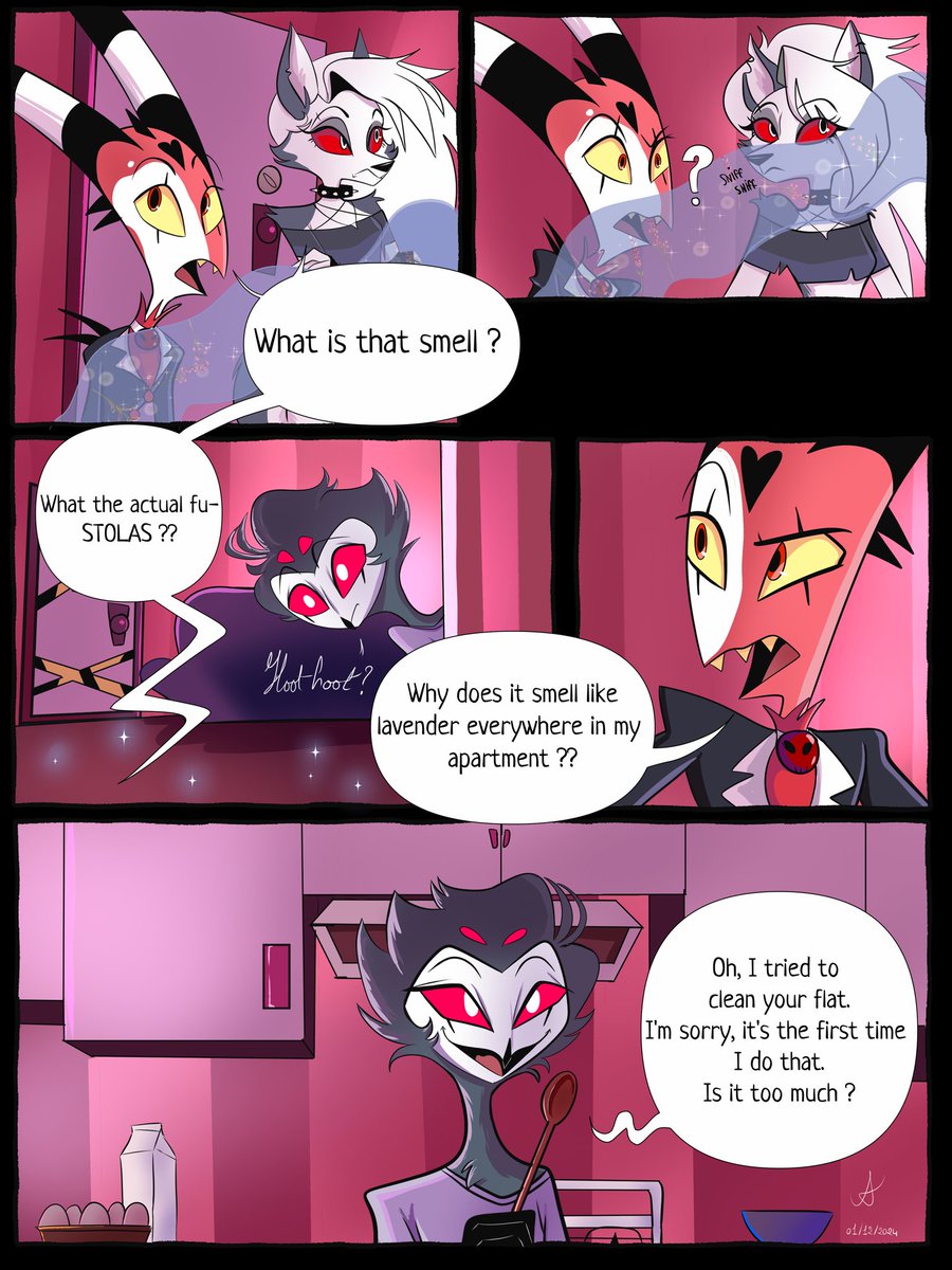 Queenlenart6's tweet photo. I cooked 👀  
Pages (1,2,&amp;3/...?) 
#Stolitz #HelluvaBoss #HelluvaBossFanart #HelluvaBossMastermind https://t.co/gaVIkEwUgt