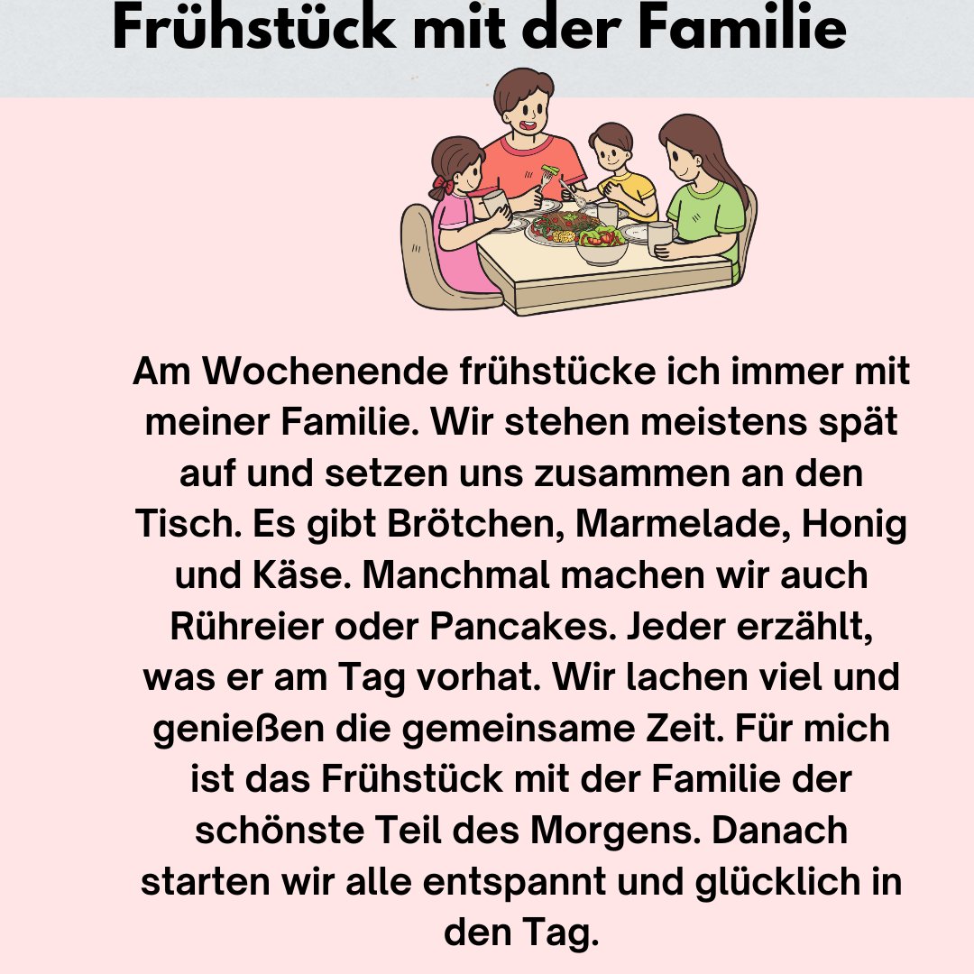 Frühstück mit der Familie
#learngerman #deutschlernen #deutsch