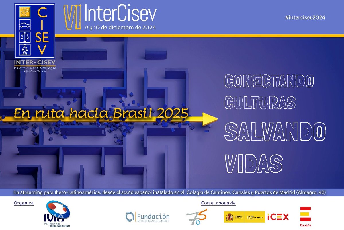 AACarreteras's tweet photo. Los invitamos a participar del VI InterCISEV que organizan nuestros colegas del @institutoivia

📆 Cuándo: 9 y 10 de diciembre
📺Emisión en streaming para toda Iberoamérica
🖊️Inscripción gratuita

Registrate para seguir las sesiones técnicas acá: https://t.co/9vyjGdinCJ https://t.co/CpsGK86EBk