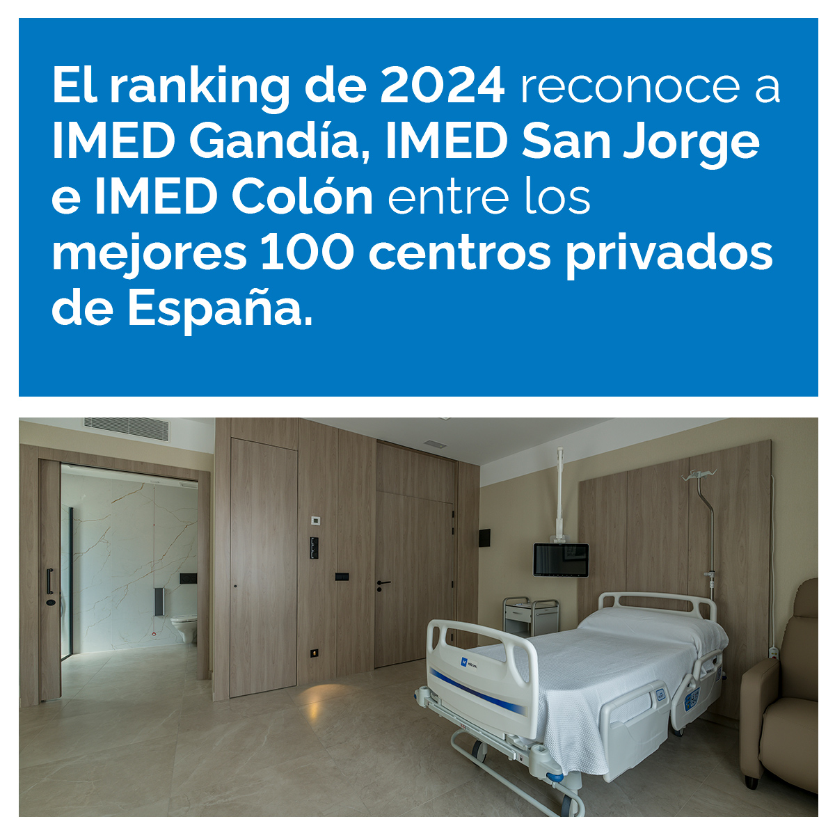 🏥 El Monitor de Reputación Sanitaria de <a href="/mercoranking/">Merco</a>  reconoce en su ranking a 6 hospitales de IMED entre la lista de los mejores 100 centros sanitarios privados de España.

El año pasado, IMED Valencia, IMED Levante e IMED Elche se incorporaban por primera vez a este