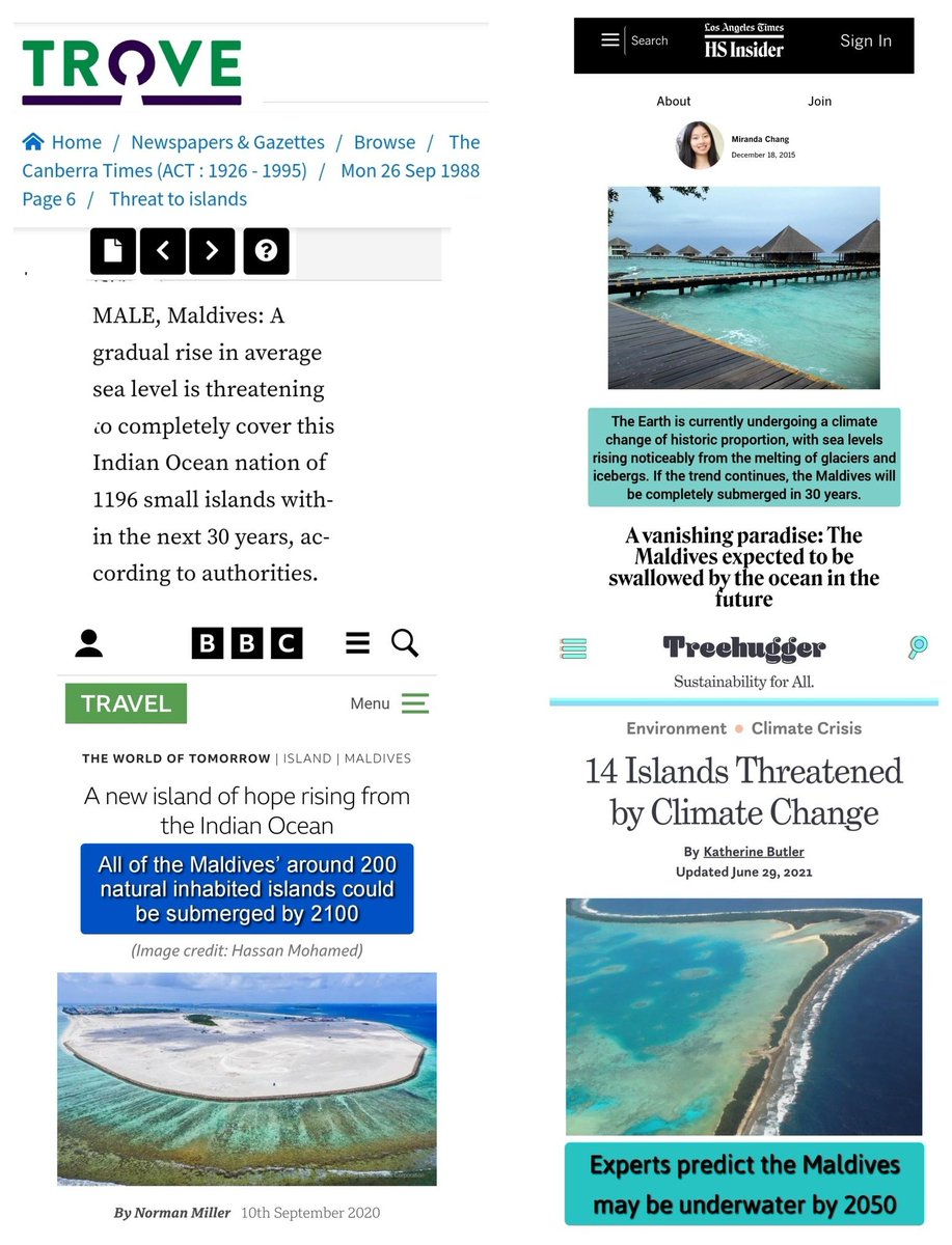π»ππ¨ππππ‘πβ’ π΅πππ¨π¦ Climate of Dawn (@dawntj90) on Twitter photo Climate Scienceβ’
π  Maldives π¦ Edition π‘
π― 1988: Submerged by 2018
π― 2015: Submerged by 2045
π― 2020: Submerged by 2100
π― 2021: Submerged by 2050
π Climate Scienceβ’
π  Maldives π¦ Edition π‘
π― 1988: Submerged by 2018
π― 2015: Submerged by 2045
π― 2020: Submerged by 2100
π― 2021: Submerged by 2050
π