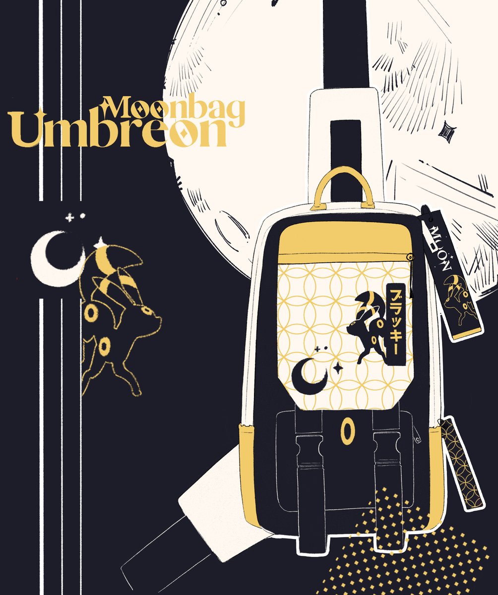 Sugahri's tweet photo. Interest check!! Umbreon Moonbag for the Eevee collection!🌙🌑✨ https://t.co/8GaVDhEpXd