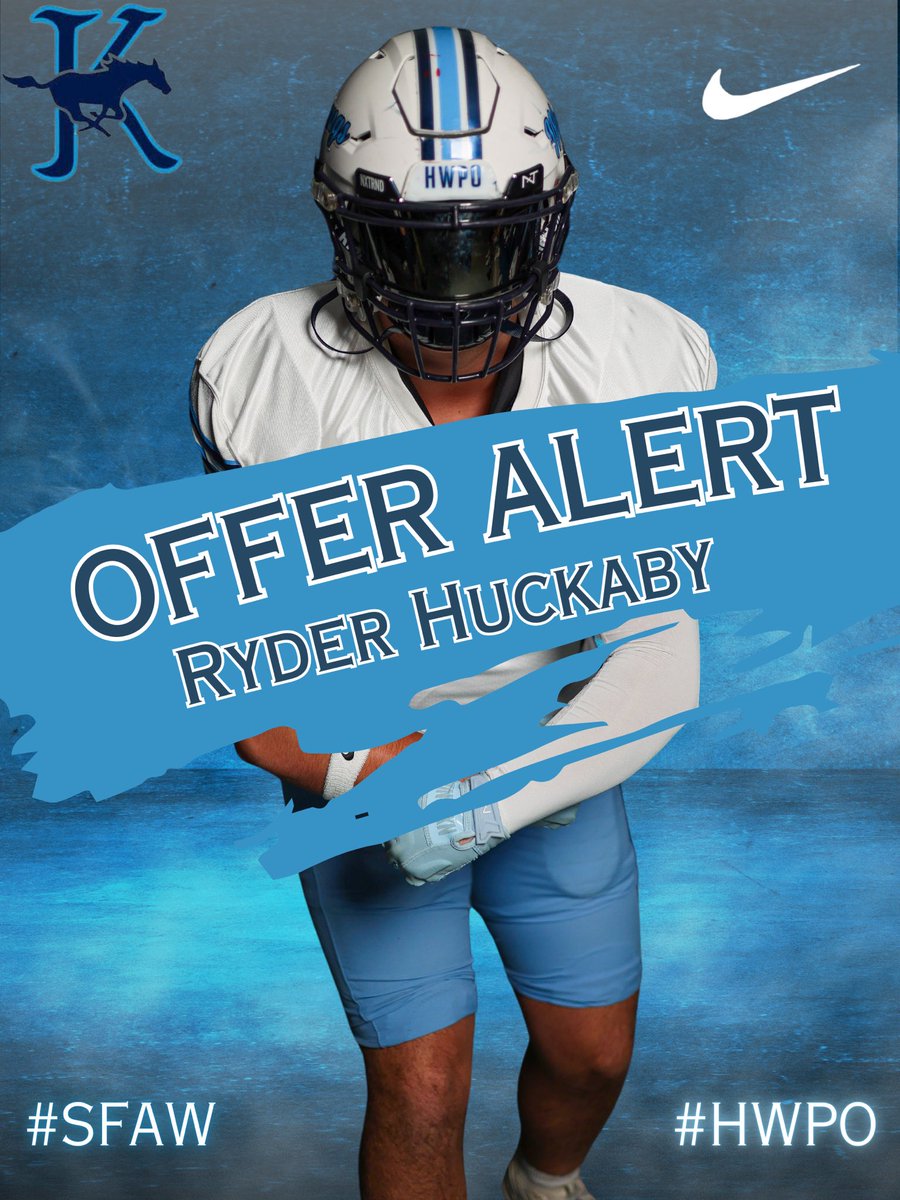 “The Kingwood” Mustang Football (@khsmustangfball) on Twitter photo Congratulations to <a href="/RyderHuck54/">Ryder Huckaby</a> on picking up his 1st offer from <a href="/blinn_football/">BLINN FOOTBALL</a>
#SFAW #HWPO #KingwoodALLIN Congratulations to <a href="/RyderHuck54/">Ryder Huckaby</a> on picking up his 1st offer from <a href="/blinn_football/">BLINN FOOTBALL</a>
#SFAW #HWPO #KingwoodALLIN