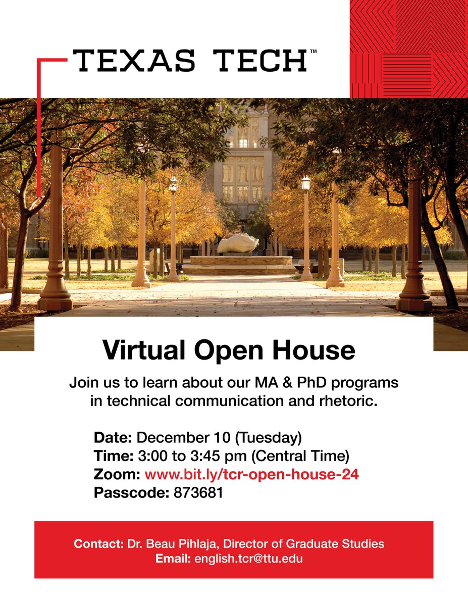 Tech Comm & Rhetoric at TTU tweet media