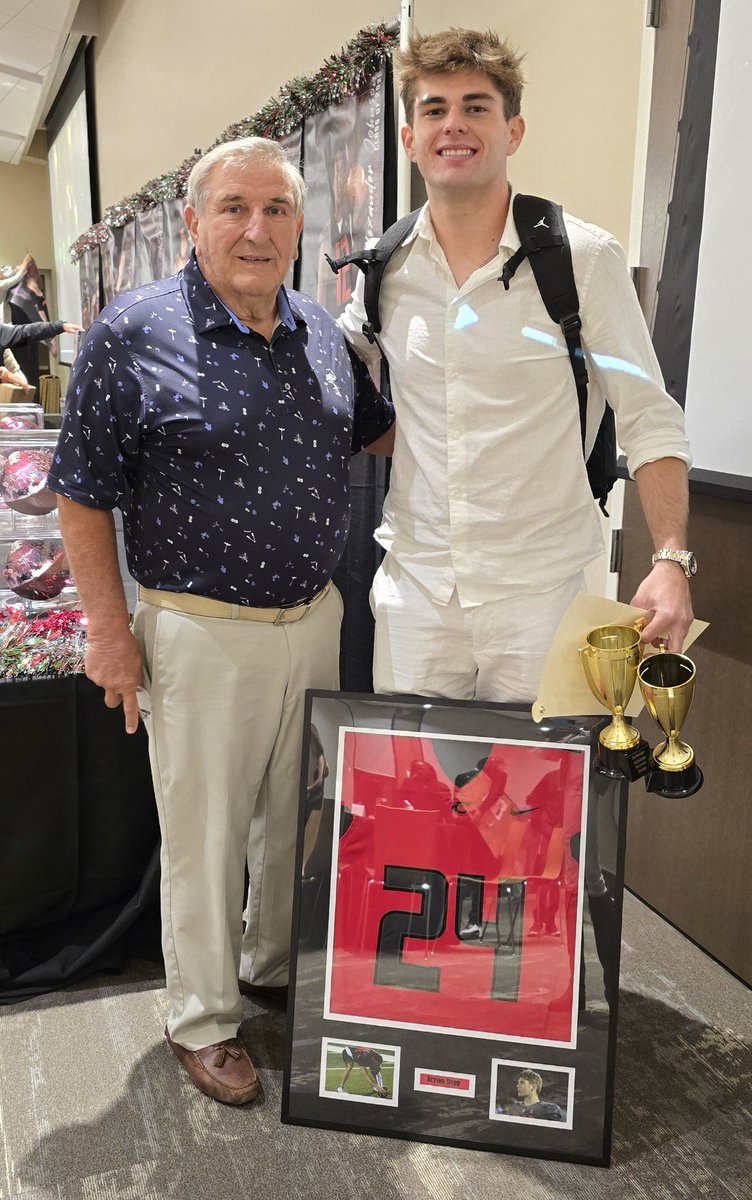 Last Football Banquet, honored to receive the Scholar Athlete Award and Special Teams Award. Amazing 4 years under the guidance and leadership of <a href="/johnnywilk_john/">John Wilkinson</a> . Photo with my #1 Fan, my Gampy!

<a href="/HKA_Tanalski/">Adam</a> 
<a href="/FentressKicking/">Fentress Kicking</a> 
<a href="/4thDownU/">4th Down University™️</a> 
<a href="/TheChrisRubio/">Rubio Long Snapping®</a> 
<a href="/footballCudas/">Barracuda Football</a>