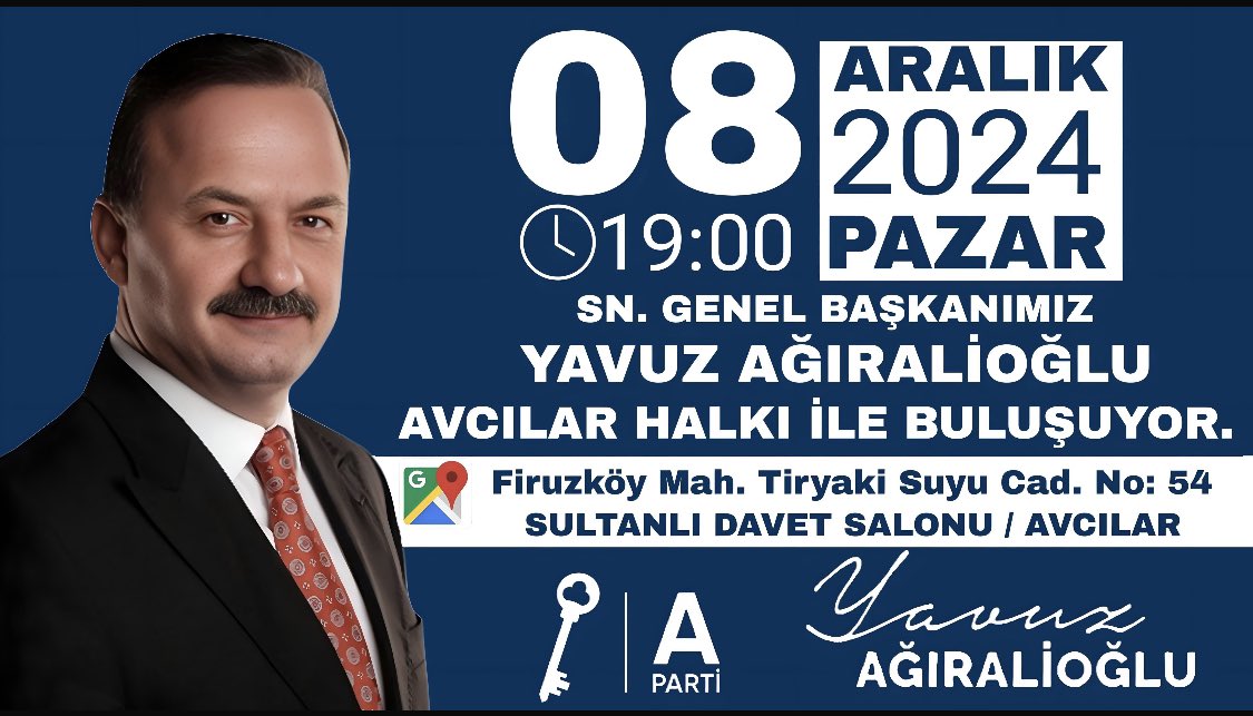 AnahtarPartiBah's tweet photo. Genel Başkanımız Yavuz Ağıralioğlu’nun katılımıyla gerçekleşecek bu buluşmada sizleri de aramızda görmekten onur duyarız.

@Apartisii 
@anahtarparti
#LiyakatliŞöhretsizler
#TürkiyeyeYavuzYakışır
@YAdijitalofis
@ApartiGenclik
#Bahçelievler  🗝️
#Umut
#SONDAKİKA 
#faiz 
#enflasyon https://t.co/IWStCKSsMa