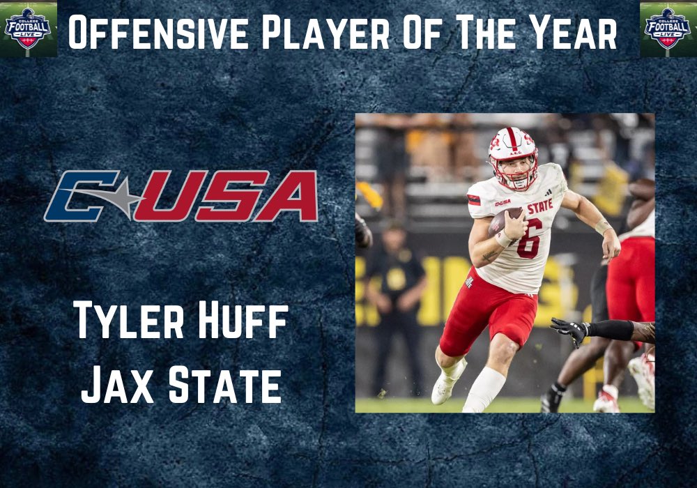 College Football Live (@collegefbonx) on Twitter photo College Football Live C-USA Offensive Player Of The Year!
<a href="/JaxStateFB/">Jax State Football</a>
<a href="/CoachRSmith1/">Rod Smith</a>
<a href="/_tylerhuff/">Tyler Huff</a> College Football Live C-USA Offensive Player Of The Year!
<a href="/JaxStateFB/">Jax State Football</a>
<a href="/CoachRSmith1/">Rod Smith</a>
<a href="/_tylerhuff/">Tyler Huff</a>
