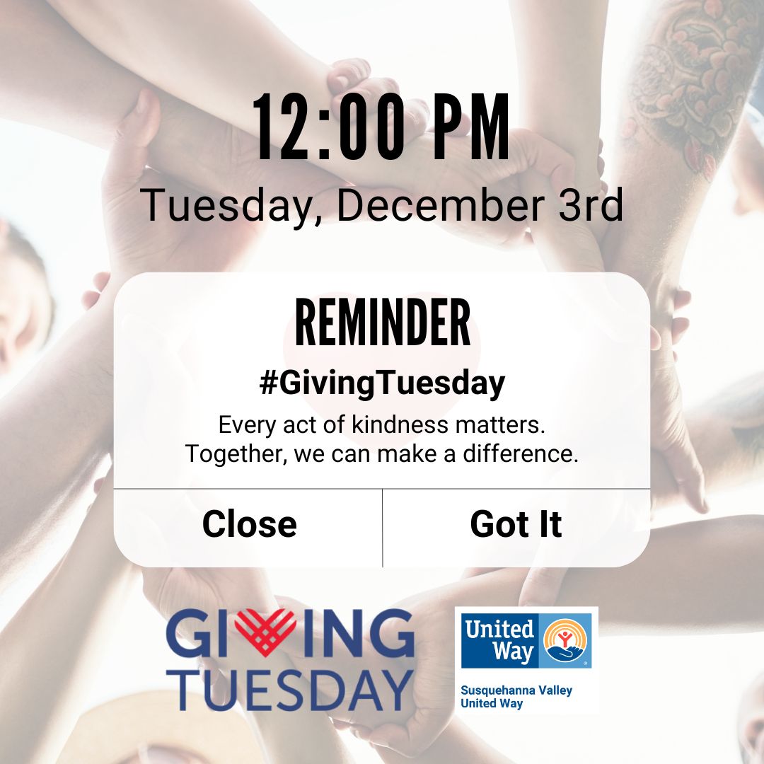 Make Your Mark This #GivingTuesday! Looking for a way to make an impact today? Learn more about how we helps create opportunities for #ALICE households and beyond. Together, we can uplift our community!

💙 Visit our website to get involved: svuw.org