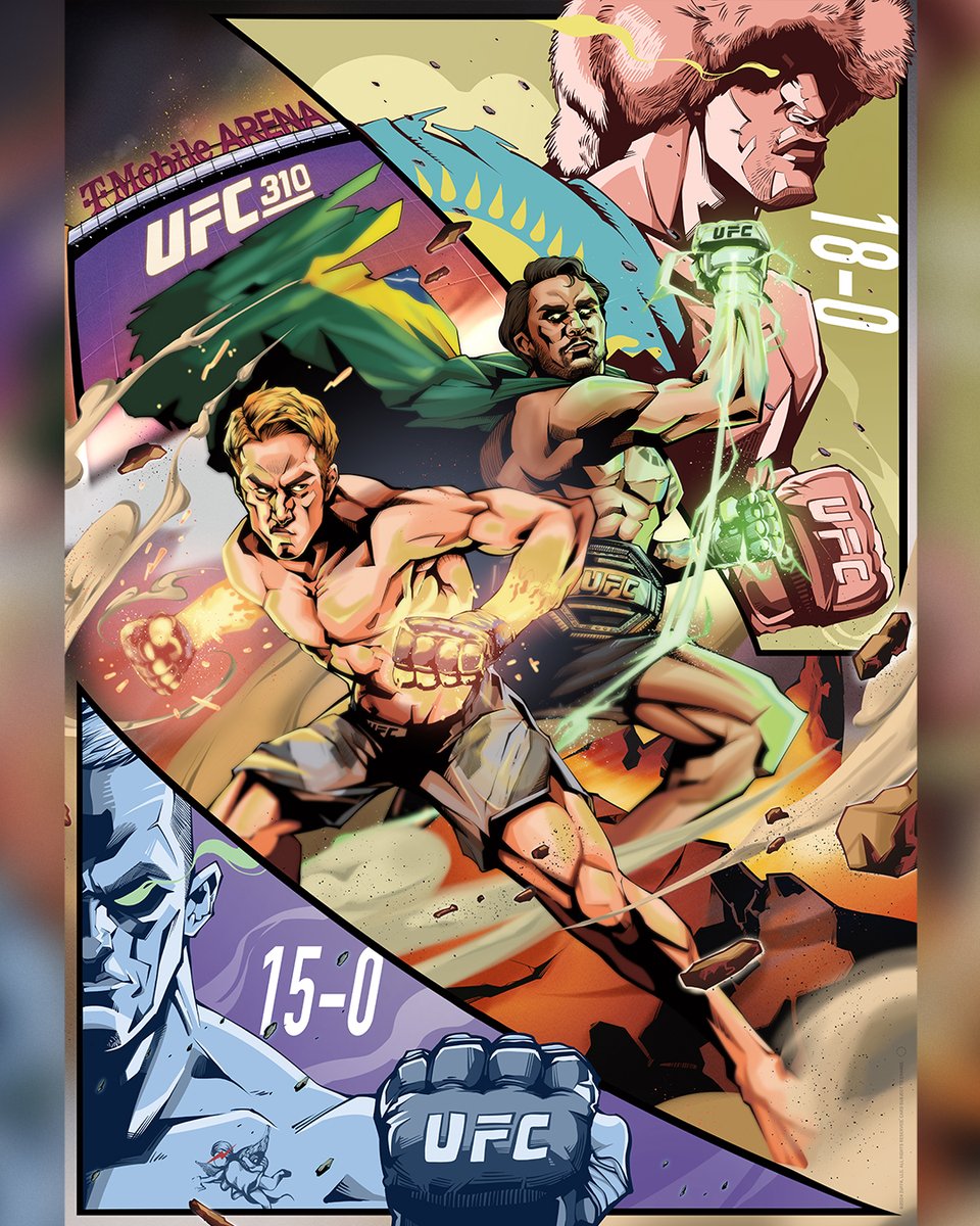 ufc's tweet image. The #UFC310 Artist Series just dropped! 😮‍💨

🎨: @Ryokkes_Draw2