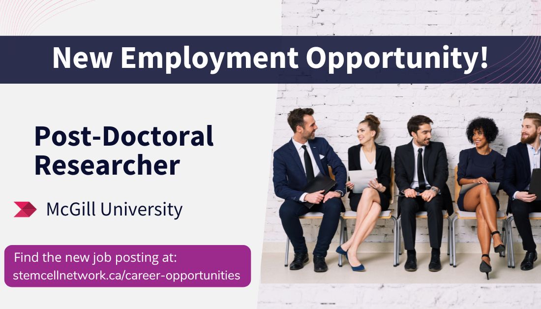 StemCellNetwork's tweet image. 📢 Exciting opportunity! 
Join the Fon Lab at @mcgillu as a post-doctoral researcher! Contribute to establishing a robust #IPSC-based platform to screen for #ParkinsonsDisease phenotypes in #HumanCellModels. 🔬
Learn more and apply now! ⬇️  mcgill.wd3.myworkdayjobs.com/McGill_Careers…
