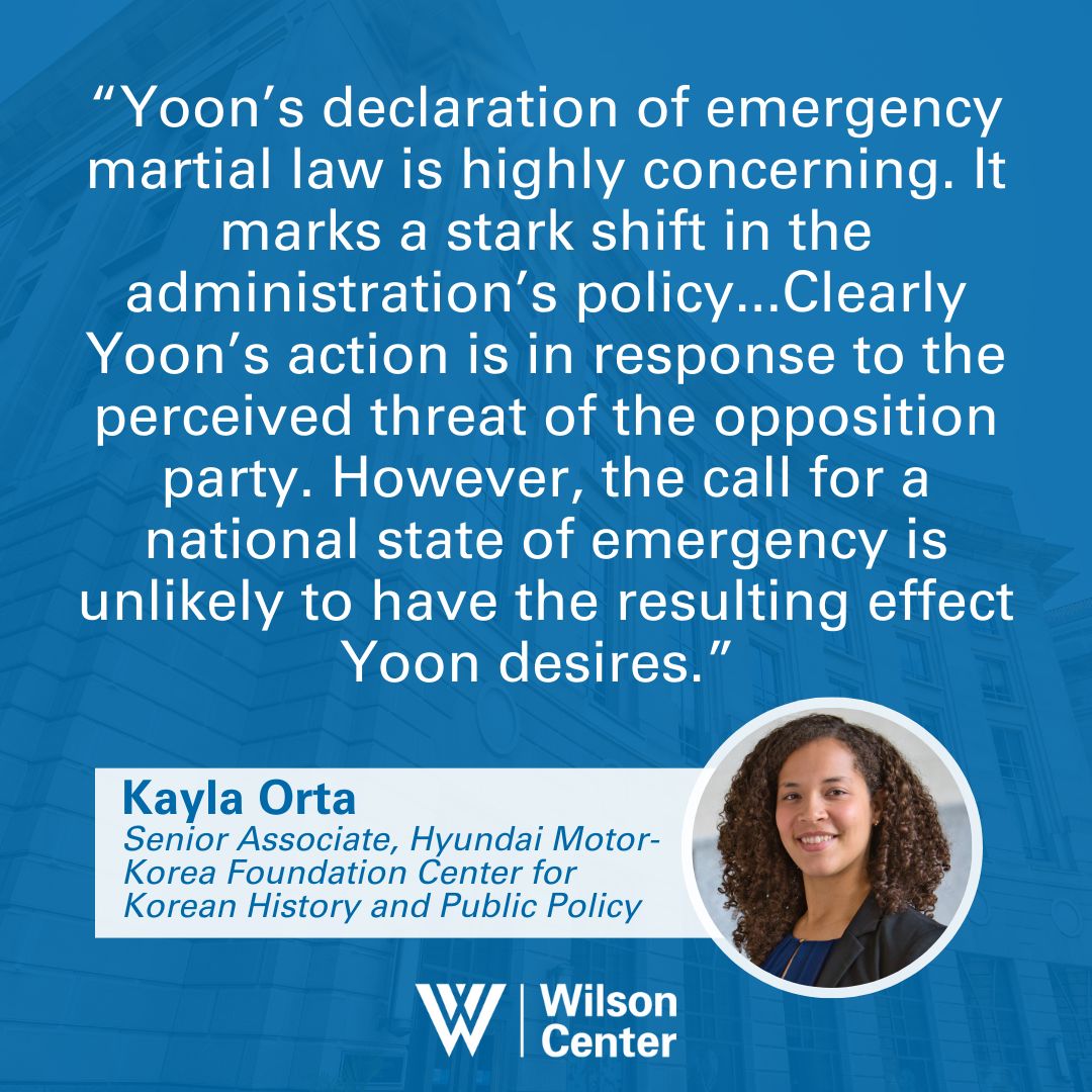 The Wilson Center (@thewilsoncenter) on Twitter photo <a href="/Korea_Center/">Korea Center</a> 2/2 "Instead of solidifying his political position, this could further damage his domestic standing. With perpetually low public opinion approval ratings, this could be a risky move, indeed." -<a href="/KaylaOrta1/">Kayla Orta</a> <a href="/Korea_Center/">Korea Center</a> 2/2 "Instead of solidifying his political position, this could further damage his domestic standing. With perpetually low public opinion approval ratings, this could be a risky move, indeed." -<a href="/KaylaOrta1/">Kayla Orta</a>