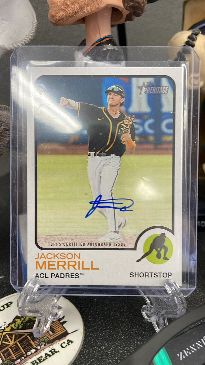 QuackedOnPadres's tweet photo. 🚨December giving day 3:🚨

2024 brought some huge bright spots for the @Padres; Higgy, Profar, Donny Barrels and Freight Train. However none were brighter than the play of phenom @_jacksonmerrill aka #merrillmadness

Prize: 2022 @Topps Heritage Jackson Merrill Real Ones Autograph Jackson Merrill #ROA-JMI 

This a personal card of mine and has huge meaning to me. I bought this card before the start of 2024 (I have 3 total now)

How to win: LIKE/FOLLOW/RT and tell me your favorite part of the 2024 season.

Entries lock at 12pm PST 12/06
WINNER ANNOUNCED  8pm PST 12/8