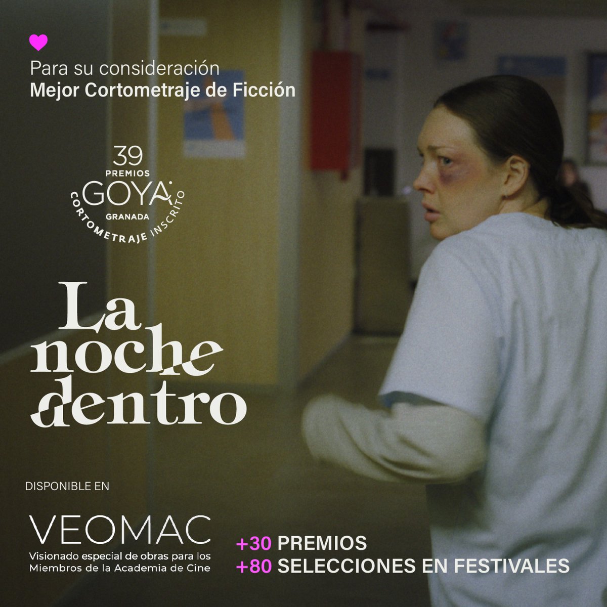 Antonio Cuesta | La Noche Dentro (@cuestaantonio) on Twitter photo ✨ 🎞️Para vuestra consideración como Mejor Cortometraje de Ficción: LA NOCHE DENTRO
🔴📽️ Ya disponible en VEOMAC
🏆👏 Más de 30 premios y 80 selecciones en festivales
<a href="/ElgolpeCde/">el golpe</a> <a href="/LINE_UP_AGENCY/">LINE UP - Film Agency</a> <a href="/levmauc/">ɐntonio 📼</a> <a href="/crismarinero/">Cristina Marinero</a> <a href="/coordinacortoes/">Coordinadora Cortos</a> <a href="/PNRCINE/">PNR</a> #LaNocheDentro #Cortometraje #Cine ✨ 🎞️Para vuestra consideración como Mejor Cortometraje de Ficción: LA NOCHE DENTRO
🔴📽️ Ya disponible en VEOMAC
🏆👏 Más de 30 premios y 80 selecciones en festivales
<a href="/ElgolpeCde/">el golpe</a> <a href="/LINE_UP_AGENCY/">LINE UP - Film Agency</a> <a href="/levmauc/">ɐntonio 📼</a> <a href="/crismarinero/">Cristina Marinero</a> <a href="/coordinacortoes/">Coordinadora Cortos</a> <a href="/PNRCINE/">PNR</a> #LaNocheDentro #Cortometraje #Cine
