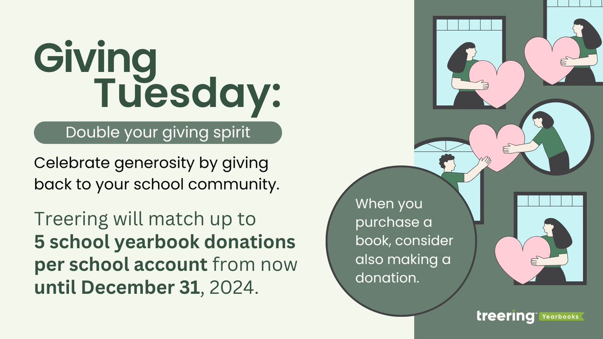Don't miss out on our Giving Tuesday book promotion, where your school can receive up to five book donations through December 31st. 
Get all the details here: ow.ly/ouKo50UgGgy 

#GivingTuesday #GivingTuesdayCampaign #Donate #Donation #SchoolSpirit #SchoolCommunity