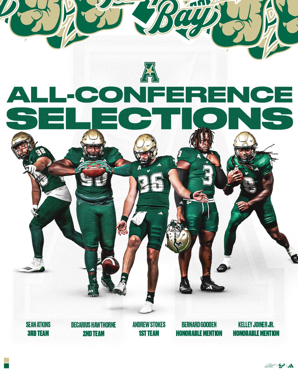 Your All-Conference Bulls 😤

📝: gobulls.co/USFAllConferen…

#ComeToTheBay | #StayInTheBay