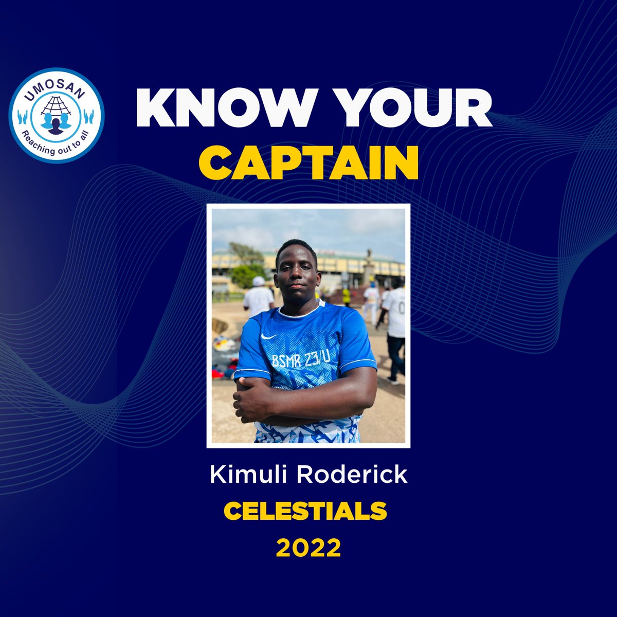 UMOSAN1's tweet photo. Drumroll, please! 🚨
The Captains who will make or break the league this season are here👍
Cheer for @RoderickKimuli , The Celestials strategist and finisher of this epic season! #UMOSANLeague2025 https://t.co/6L6wZ8nAsQ