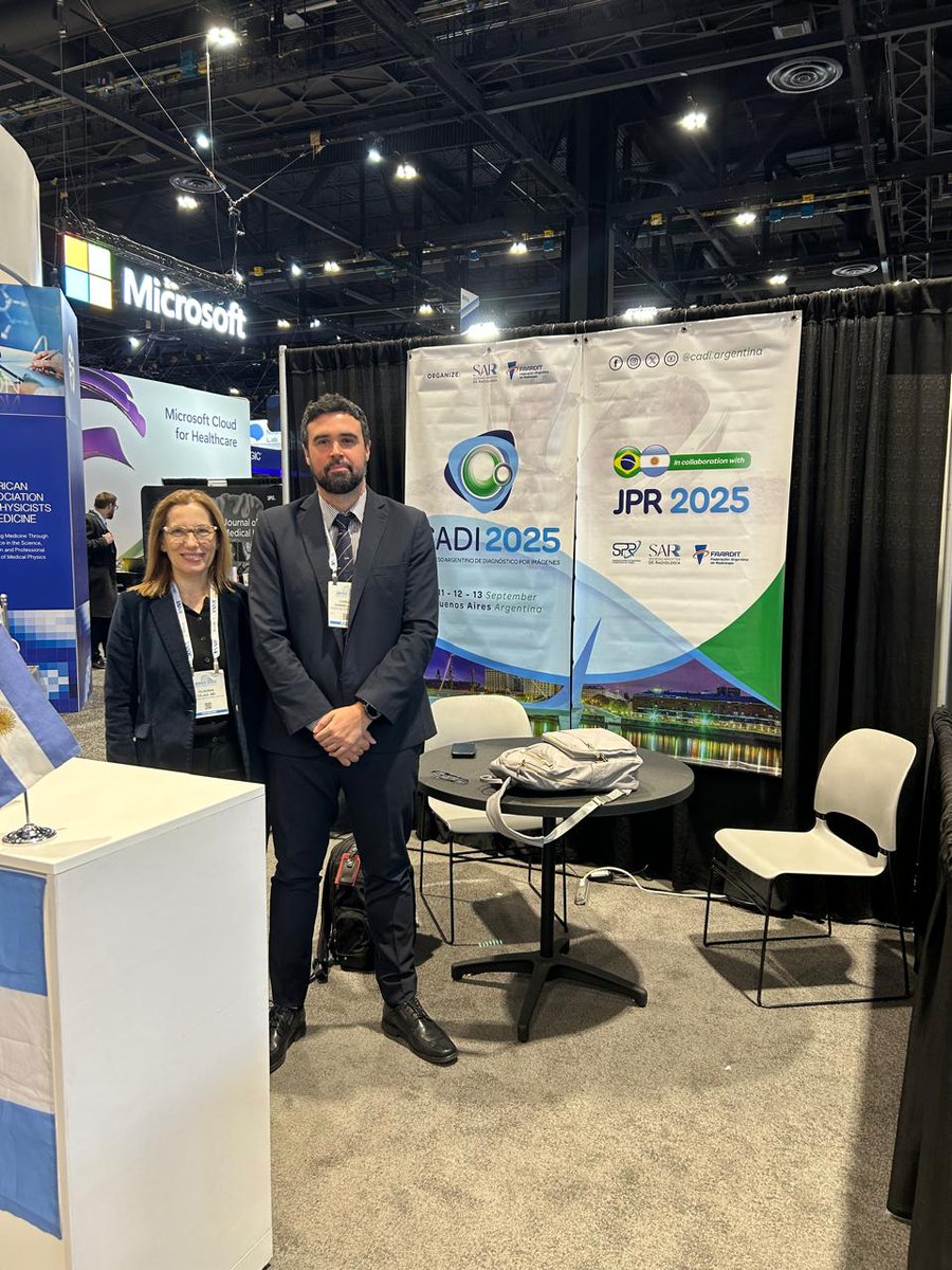 Dr. Carlos Carnelli, Presidente de la Sociedad de Radiología e Imagenología del Uruguay (SRIU), junto a la Dra. Claudia Cejas

#RSNA24 <a href="/RSNA/">RSNA</a> <a href="/SRIUruguay/">SRIU</a> <a href="/ClaudiaPCejas/">Claudia</a>