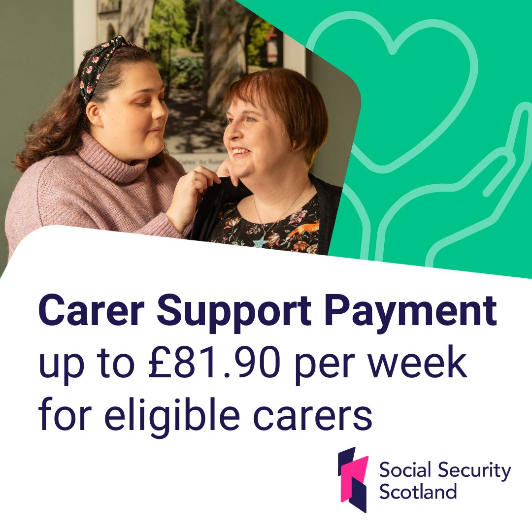 The next Carer’s Allowance Supplement payment of £288.60 will be paid on Friday 6 December to eligible carers who were paid Carer Support Payment or Carer’s Allowance on 7 October 2024. 
 #socialsecurityscotland #supplement #carers