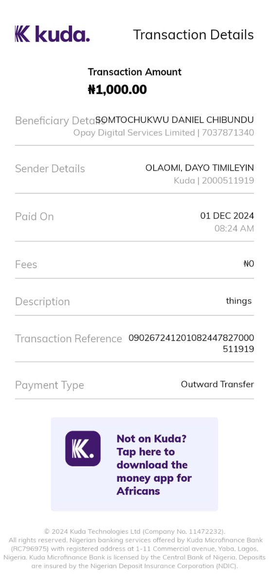 Timmy43113278's tweet photo. @k_management1  what is going on I did transaction from my app in Sunday morning and u was debited  but the receiver did not receive the money from their end and no reversed since Sunday have report the transaction since Sunday nothing till ow https://t.co/MN7a9TV8VS