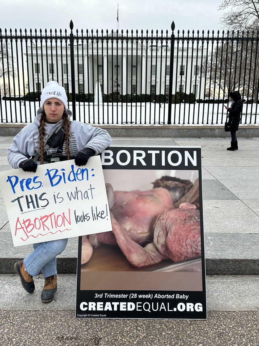 BryanKemper's tweet image. Showing the horrors of abortion at the White House.
