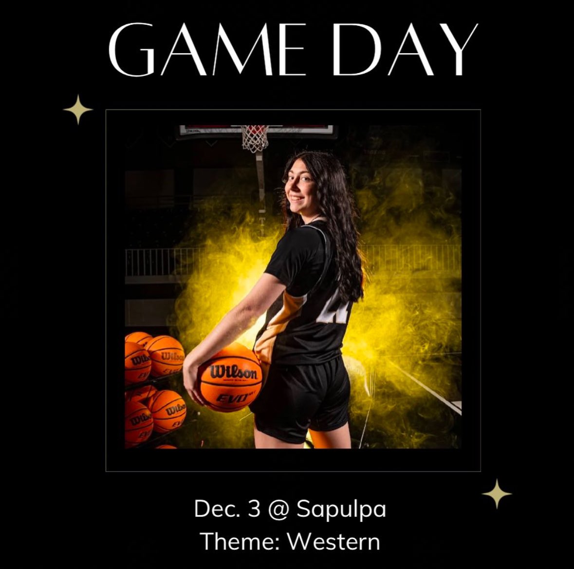 LadyTigerWBB's tweet photo. GAME DAY!!! 🐅🌟🖤
Dec. 3 at Sapulpa 🏀
Theme: Western 🤠
Come support your Broken Arrow Lady Tigers!
#RISE #BATID #GOBA https://t.co/37aCFt3yGd