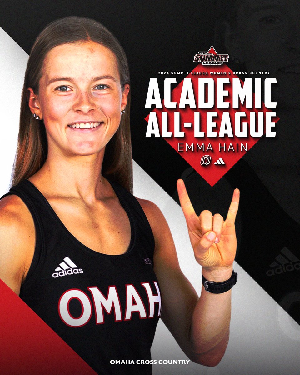OmahaTFXC's tweet photo. Congratulations to Emma Hain on being named to the 2024 @TheSummitLeague Women's Cross Country Academic All-League Team!

#GoMavs https://t.co/Z14uZyQnLJ