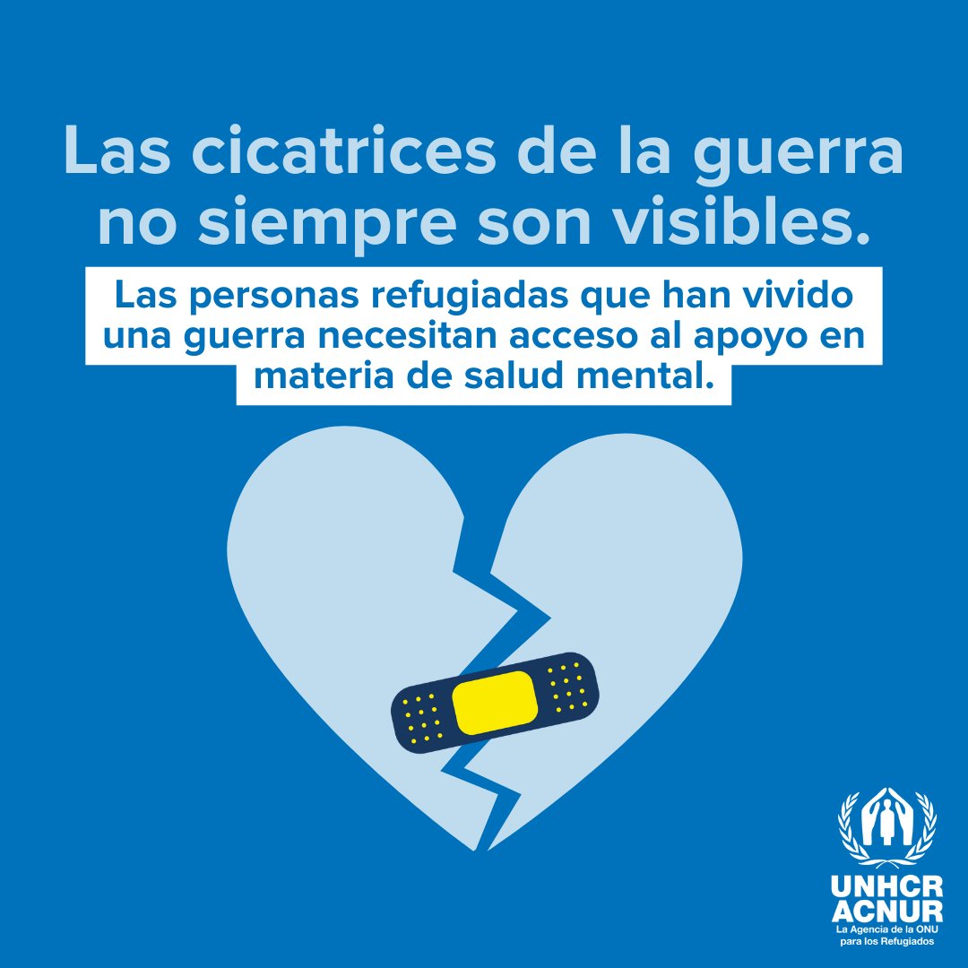 ONU_es's tweet photo. Todos merecemos sanar y prosperar, sin importar nuestro origen ni pasado.

Para los refugiados, el sufrimiento no es sólo físico sino profundamente emocional.

Dale 🔄 para reclamar más apoyo al derecho a servicios de salud mental.

Via @ACNUR_es https://t.co/Bbe1ZKBTCf