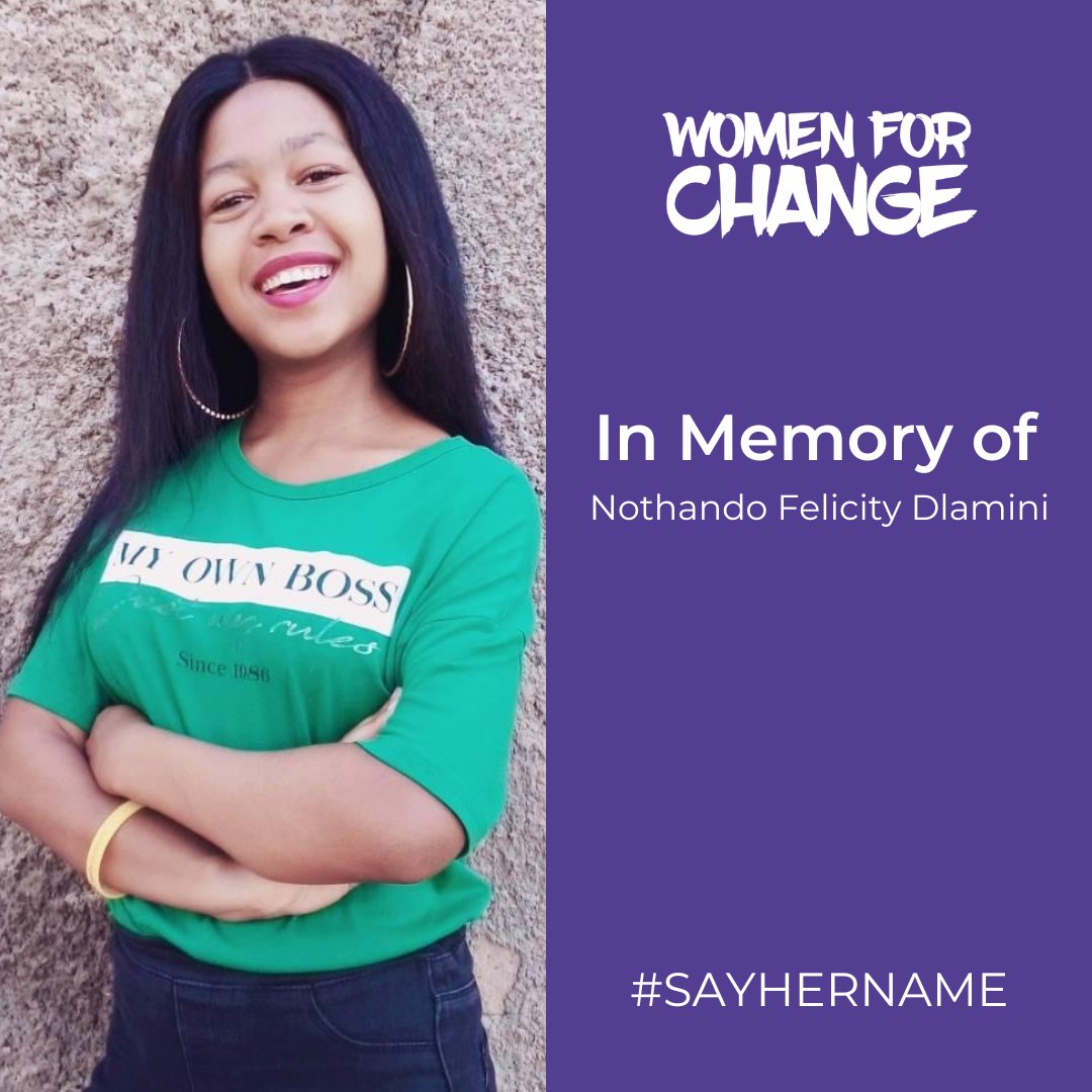womenforchange5's tweet photo. Nothando Felicity Dlamini, 20, was brutally stabbed to death by her ex-boyfriend in Ekulindeni, Mpumalanga, on 10 December 2020. It is alleged that Nothando was preparing for her birthday party when she decided to go to the shop. While on her way, her ex-boyfriend attacked her and stabbed her multiple times with a screwdriver. Nothando passed away on her 20th birthday due to severe injuries.

The ex-boyfriend allegedly attacked Nothando because she recently broke up with him. The suspect was arrested and sentenced to 15 years in prison. This case was never reported by the media. We are heartbroken over the loss of such a beautiful soul. Fly high, Sister. #WomenForChange #SayHerName #16daysofactivism #365daysofactivism