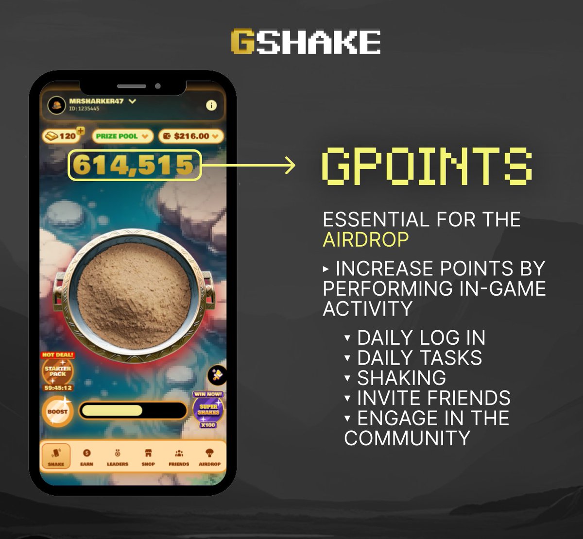 jarumi_notes's tweet photo. @GSHAKE_game JARUMI: I know, right? And it gets even better, With #GSHAKE, you can earn ๐๐๐๐๐๐๐,the in-game currency,by shaking your phone, completing challenges, and participating in events. which can be used to access exclusive features,redeem rewards,and participate in rare drops. https://t.co/b33VfMvWwz