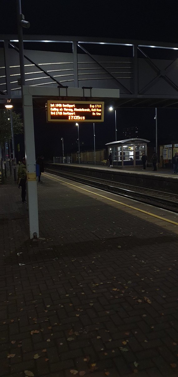 Well done <a href="/merseyrail/">Merseyrail</a>, make me wait 25 minutes for the late arriving 16.43 to Southport, to be told by the guard I can't get on. Now got another wait for the next train. 4 carriages  late a rush hour at Christmas  well worth the 1000 quid I pay year!