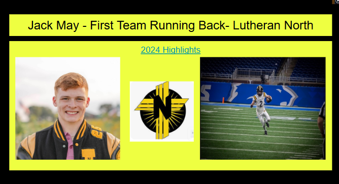 MacombCoaches's tweet photo. Macomb County 1st Team Tier 3 Running Back @LHNfootball Jack May @JackMay38939974 https://t.co/CzTryRSsxZ