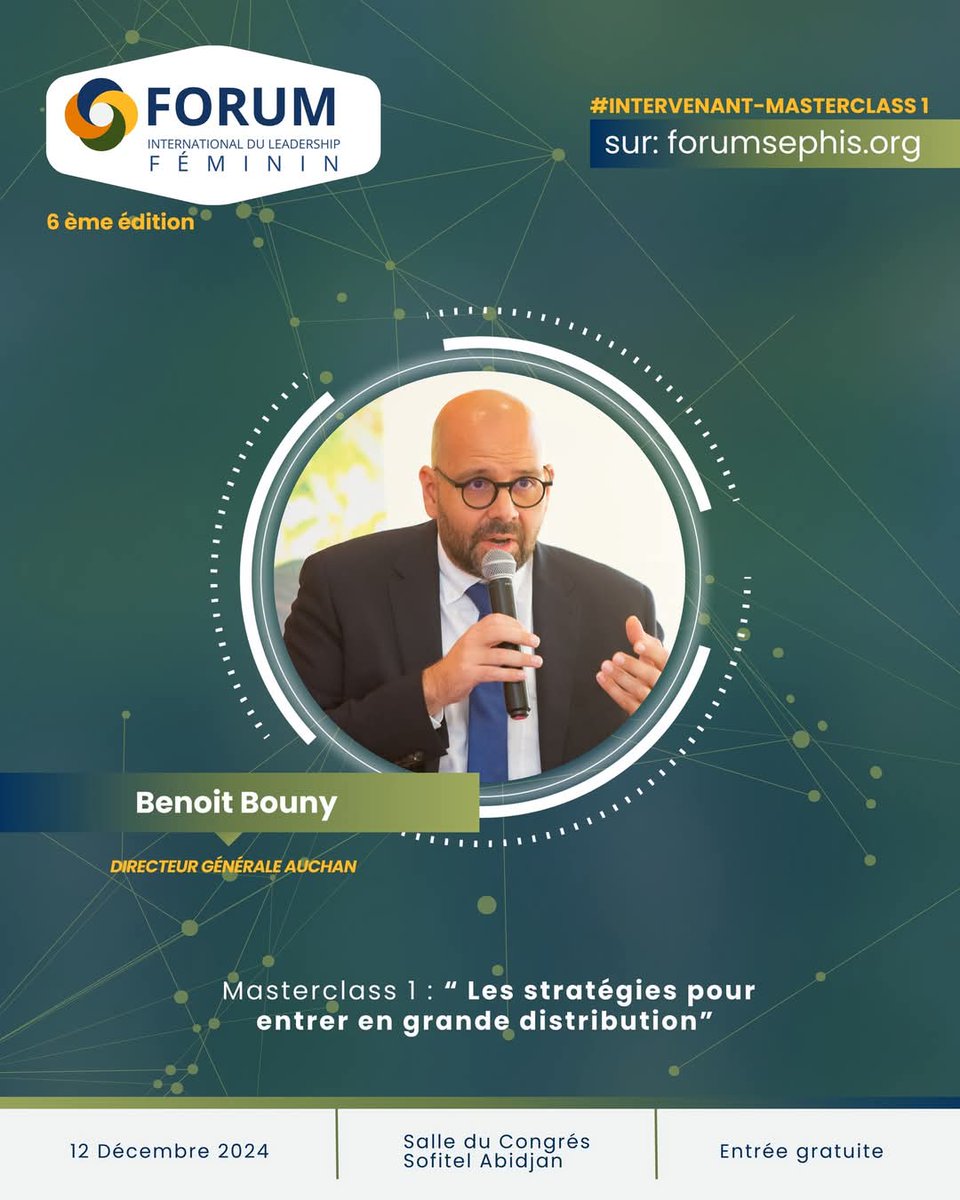 GuezereMedewe's tweet photo. Pour la deuxième année consécutive, j'aurai l'immense plaisir de modérer une des #MASTERCLASS sur le Forum International du Leadership Féminin #FILF, à Abidjan en Côte d'Ivoire.
Je vous donne donc rendez-vous le 12.12.24 à la salle du Congrès du Sofitel Abidjan
#FILF2024 #SEPHIS https://t.co/L43pkBqRHi