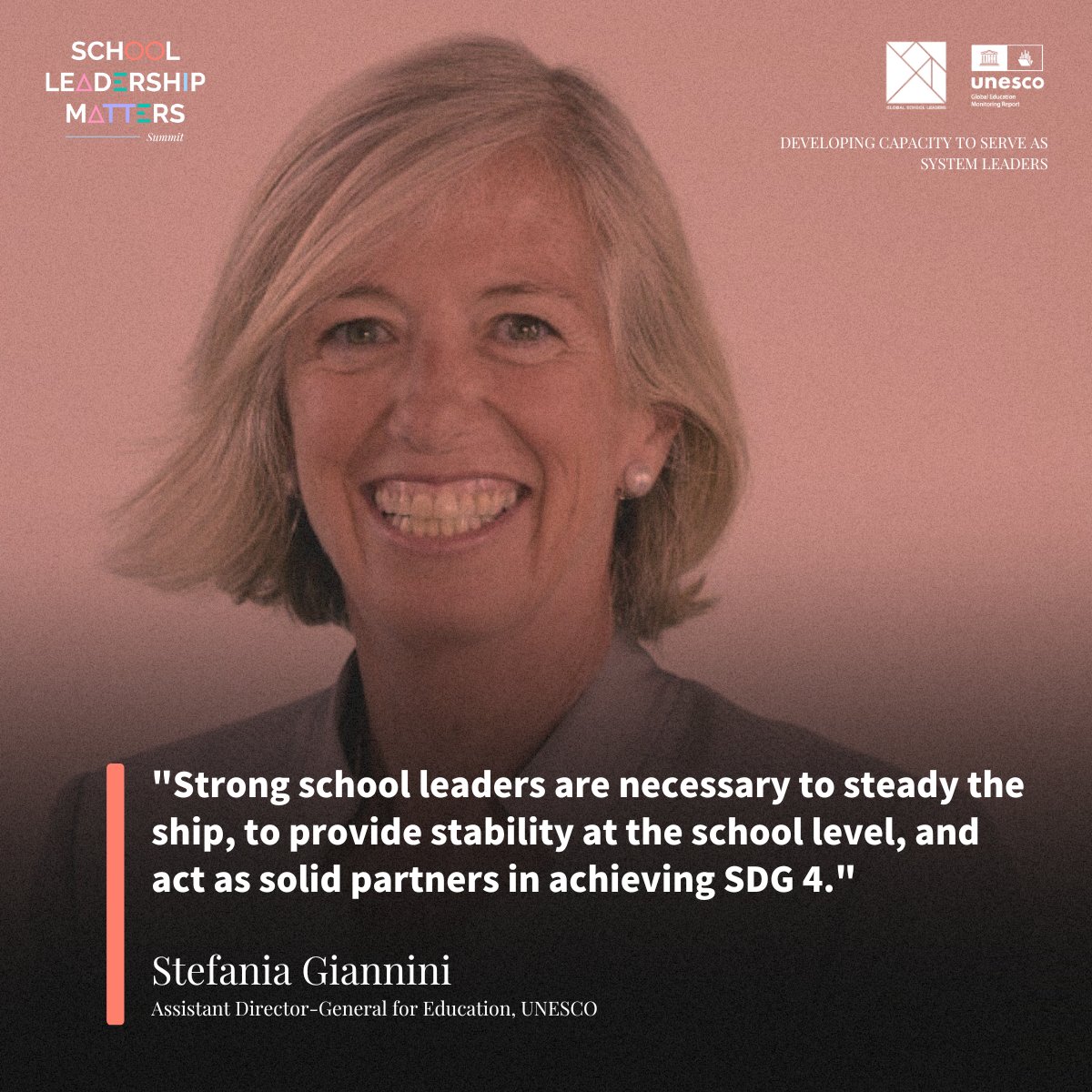 📢The 2024 <a href="/GEMReport/">Global Education Monitoring Report UNESCO</a>  stresses the need to build education officials’ capacity to serve as system leaders.  Speakers shared strategies to strengthen system leadership for widespread change.  

📺 Watch here: bit.ly/48JgqVn

<a href="/SteGiannini/">Stefania Giannini</a> <a href="/annadaddiopro/">anna daddio</a>