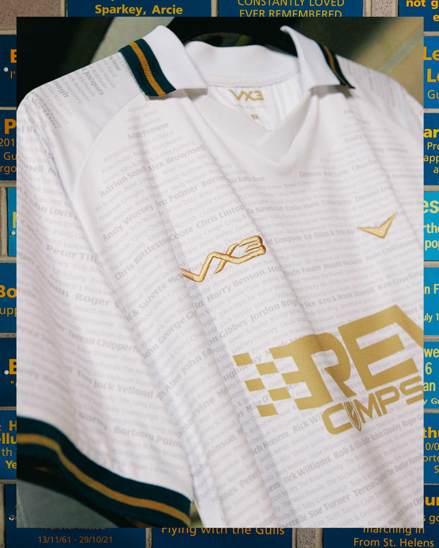 The <a href="/TUFC1899/">Torquay United FC</a> 2024/25 Third Shirt.

Featuring the names of the Gulls community shareholders.
- - -
Shop now: tinyurl.com/mr2pjeht
- - -
#tufc | #VeniVidiVici | #EquippedToConquer