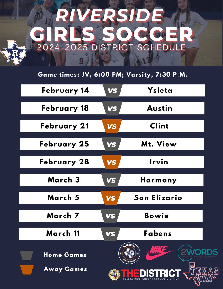 Riverside High School Girls Soccer (@rhs_gsoccer) on Twitter photo Attempt #2 😅
Pre-District and District are out!
<a href="/MSanchez14_/">Mario Sanchez</a> <a href="/Reza_RHS/">Reza</a> <a href="/GerardoANorieg1/">Gerardo A. Noriega</a> <a href="/Riverside_4ever/">Riverside_Rangers</a> <a href="/Daniel_Chavez08/">Daniel Chavez</a> <a href="/YISDAthletics1/">YISD Athletics</a> Attempt #2 😅
Pre-District and District are out!
<a href="/MSanchez14_/">Mario Sanchez</a> <a href="/Reza_RHS/">Reza</a> <a href="/GerardoANorieg1/">Gerardo A. Noriega</a> <a href="/Riverside_4ever/">Riverside_Rangers</a> <a href="/Daniel_Chavez08/">Daniel Chavez</a> <a href="/YISDAthletics1/">YISD Athletics</a>