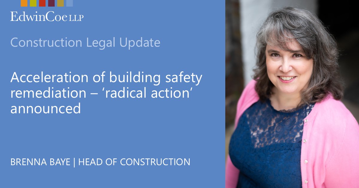 Yesterday the Government announced “radical action” to fix England’s unsafe high-rise buildings. Brenna Baye discusses.

edwincoe.com/blogs/main/acc…

#hrb #construction #buildingsafety #propertylaw