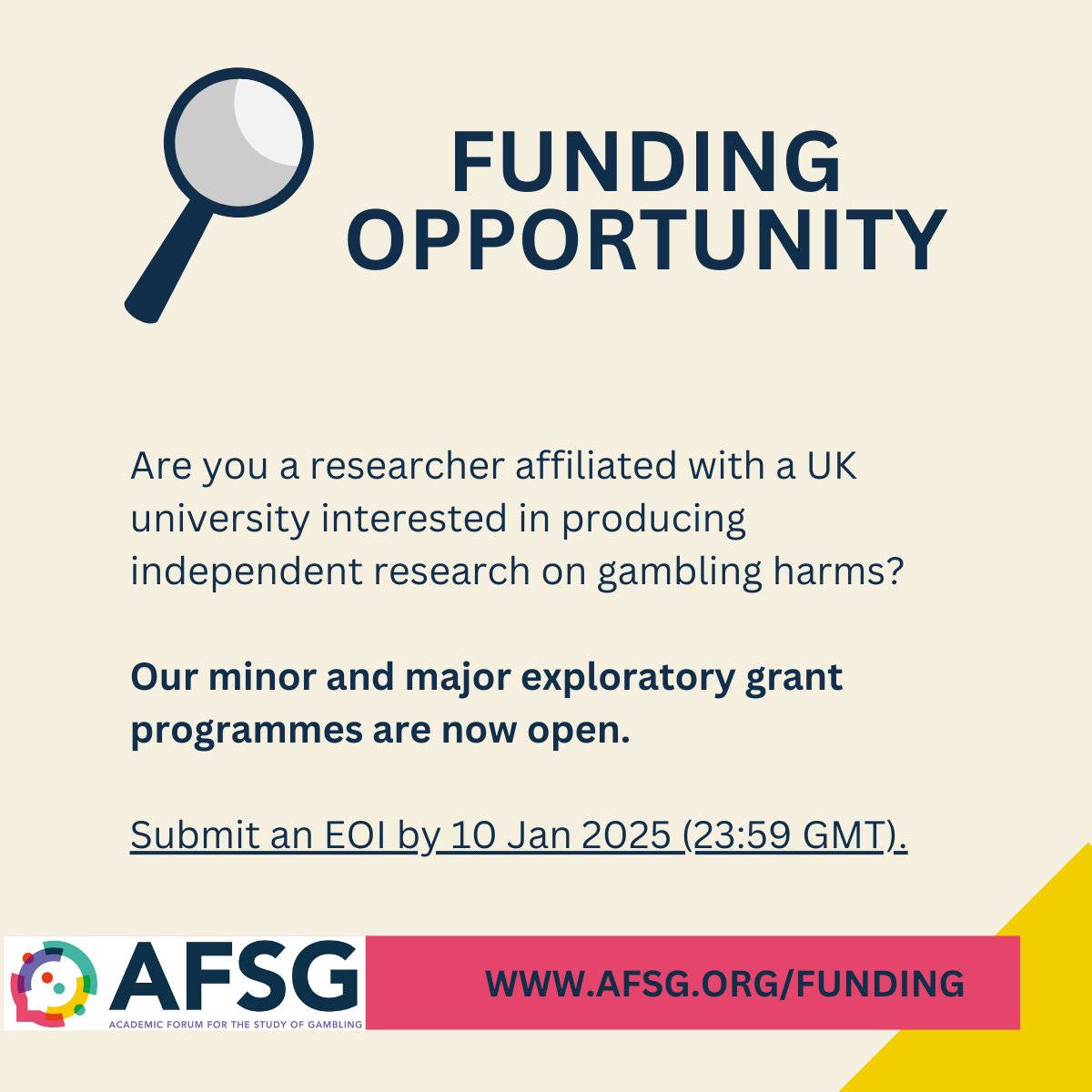 Our exploratory funding programmes are now open for applications.

Full details and how to apply: tinyurl.com/y65m4cjz
