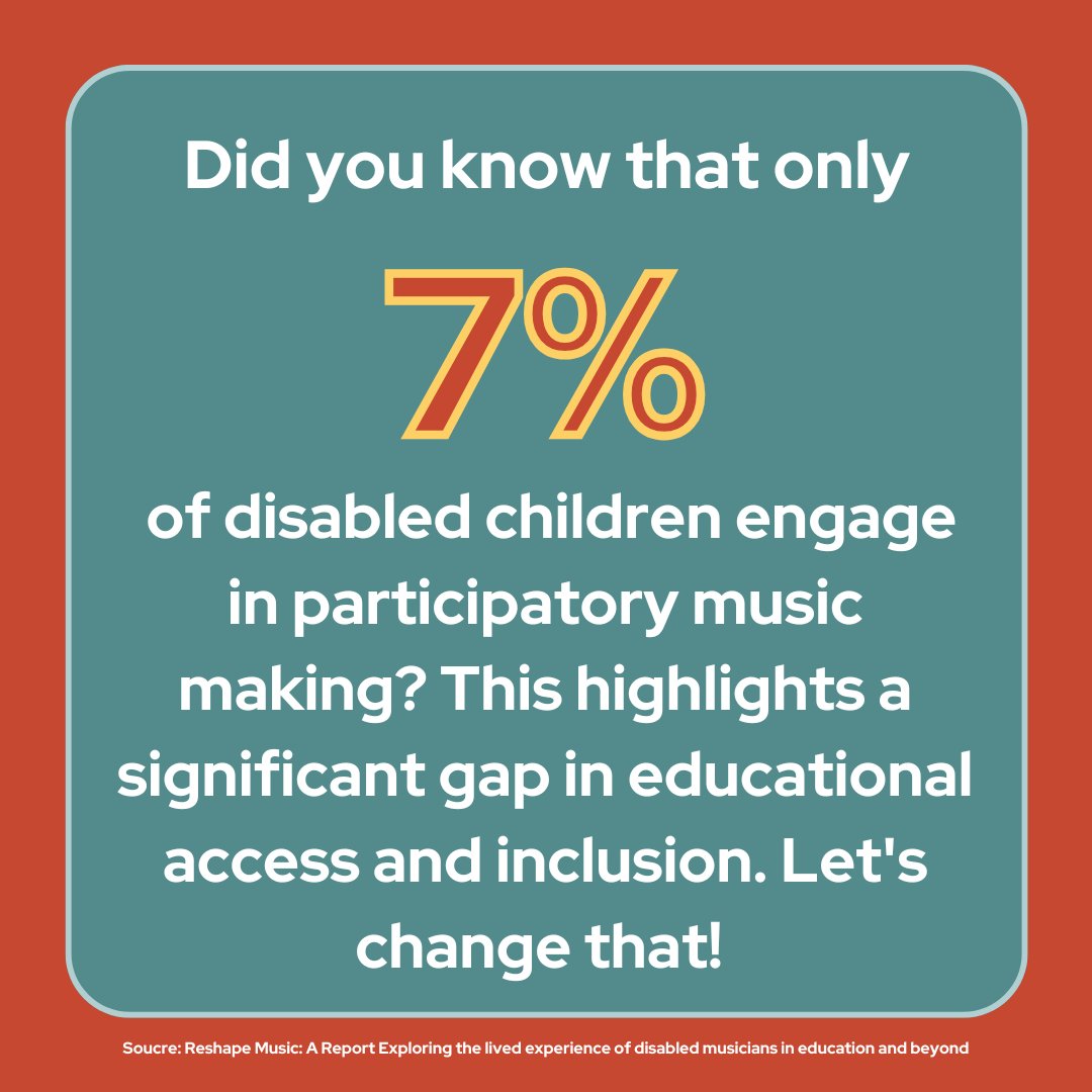 Access to music-making opportunities has never been more difficult, but this is especially the case for disadvantaged individuals and groups. Sign the Music Makers’ Charter today to help us make a difference 

#WorldDisabilityDay #TurnUpTheVolume #Advocacy