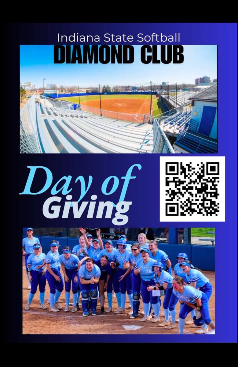 Giving to our University &amp; Softball Program is tax deductible and a great way to support young female athletes pursing excellence in and off the field! Thank you to all those who support our Sycamore Softball family 💙🌳 #GoTrees #MarchOn #SycEm