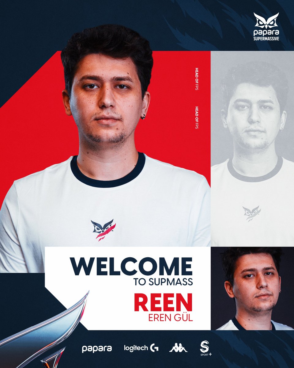 supmassgg's tweet image. Eren “Reen” Gül'ün yeni sezonda takımımıza Head of FPS olarak katıldığını açıklamaktan mutluluk duyuyoruz! 

Hep birlikte, en yükseğe @eren_gul 🦉