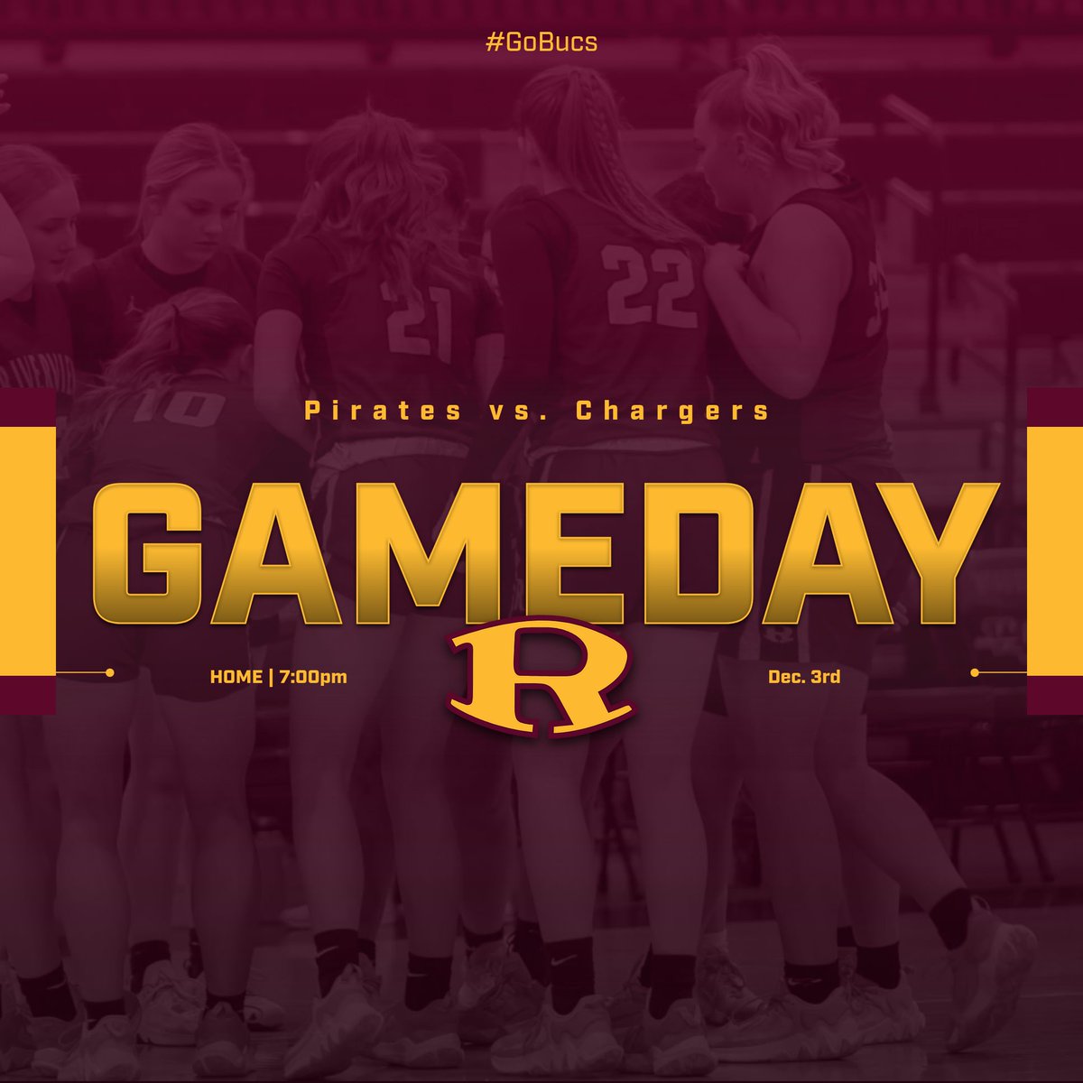 FINALLY! We tip-off the 2024-25 season tonight at home! Come out and support your lady bucs!

📍RCHS
⏰ 7:00pm (JV 5:30)
🆚 Inter-City Baptist
🎟️ $7 Cash