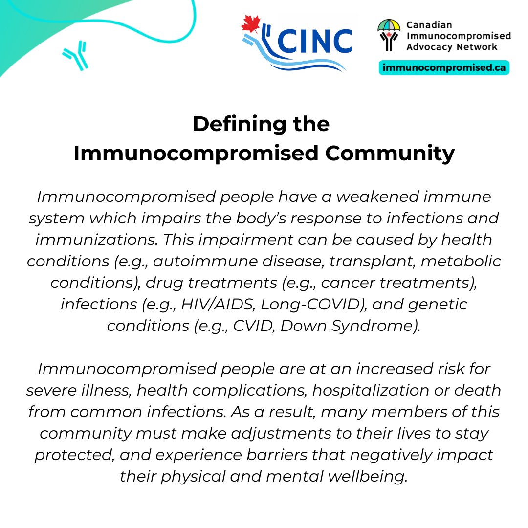 Canadian Immunocompromised Advocacy Network (CIAN) tweet media