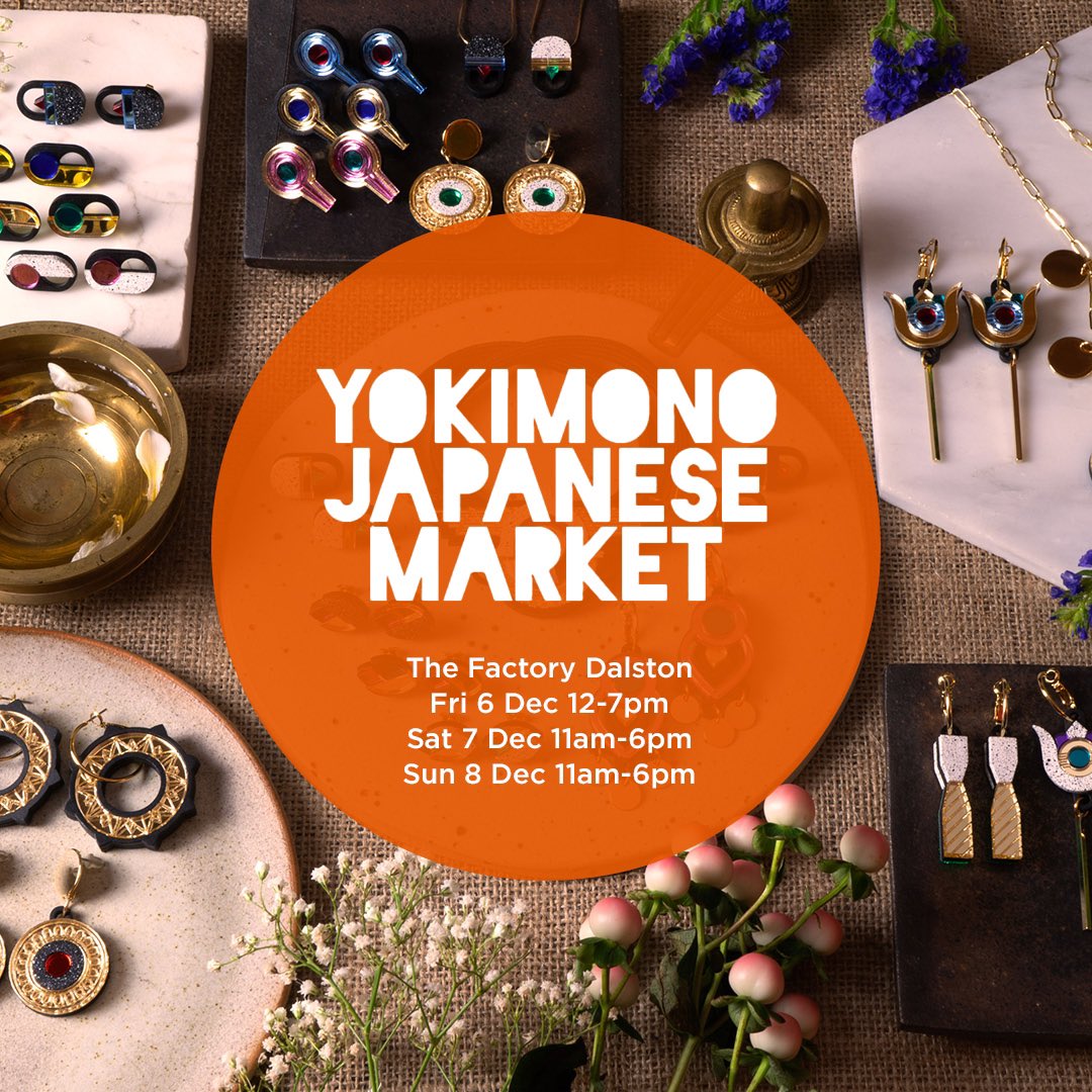 MYSTICFORMS's tweet photo. Happy to be joining the highly popular Yokimono Japanese Christmas Market in East London from Friday 6th to Sunday 8th December this weekend🥳

https://t.co/gaa29iKNU7

#japanesemarket  #eastlondon #dalston  #handmadeinlondon https://t.co/2Ah5QxCn1d