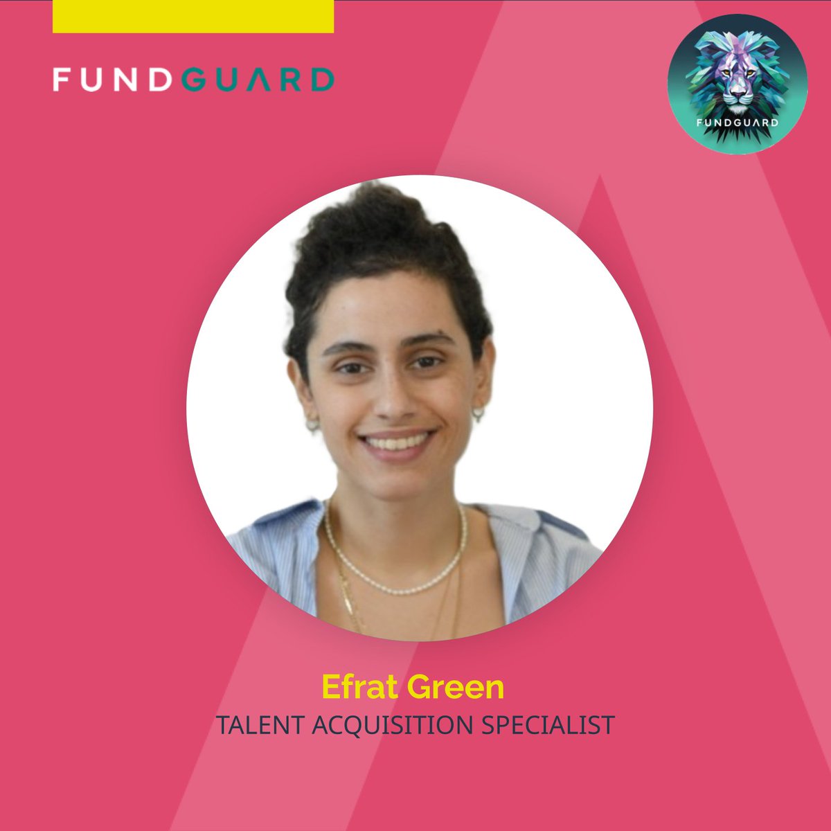 This week's featured FundGuardian is Efrat Green, recruiter of talented Tel Aviv techies and dedicated driver of growth. Check out the roles she's hiring for: hubs.ly/Q02-3zj_0

#meetthefundguardians #fundguardcareers #fundguardlife #comeworkwithus #poweredbyfundguard