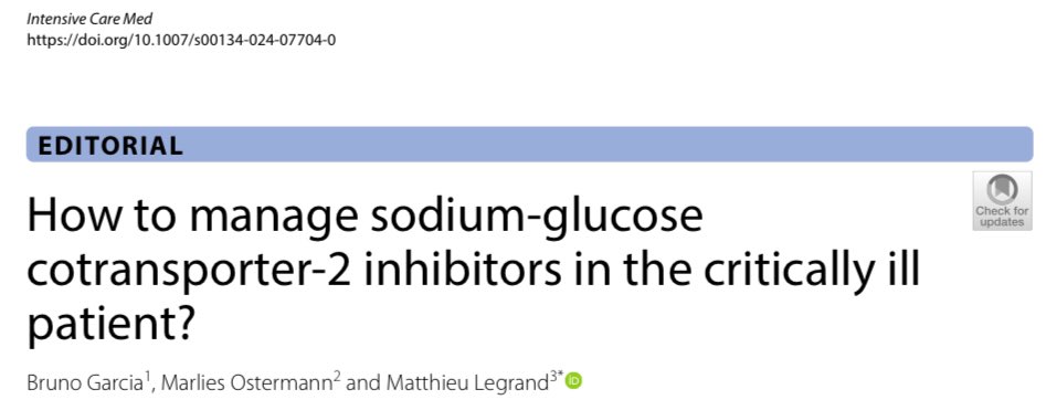 SGLT2i in the ICU 🫀
<a href="/matthieulegrand/">Matthieu Legrand</a> <a href="/MarliesOst/">Marlies Ostermann</a> <a href="/yourICM/">Intensive Care Medicine</a> 

rdcu.be/d2gCK