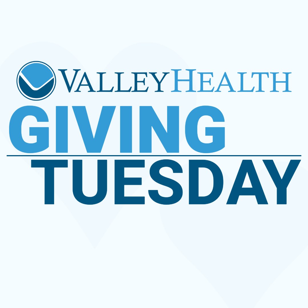 ValleyHealthWV's tweet photo. 💙At Valley Health, our mission is to serve the underserved. We invite community members to donate toward making a difference in the lives of our patients by ensuring they have the quality healthcare they deserve. 💙

https://t.co/xiONiaGBki

#ValleyHealth #GivingTuesday https://t.co/9e2HvKJw0L