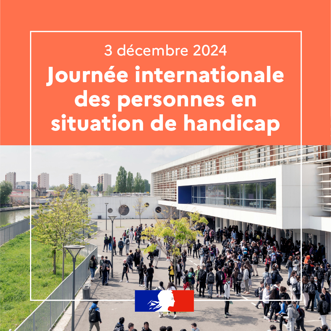 Tous ensemble, célébrons la Journée Internationale des personnes en situation de handicap : un moment crucial pour sensibiliser la communauté éducative et les élèves aux enjeux de la scolarisation des personnes en situation de #Handicap.
👉education.gouv.fr/journee-intern…